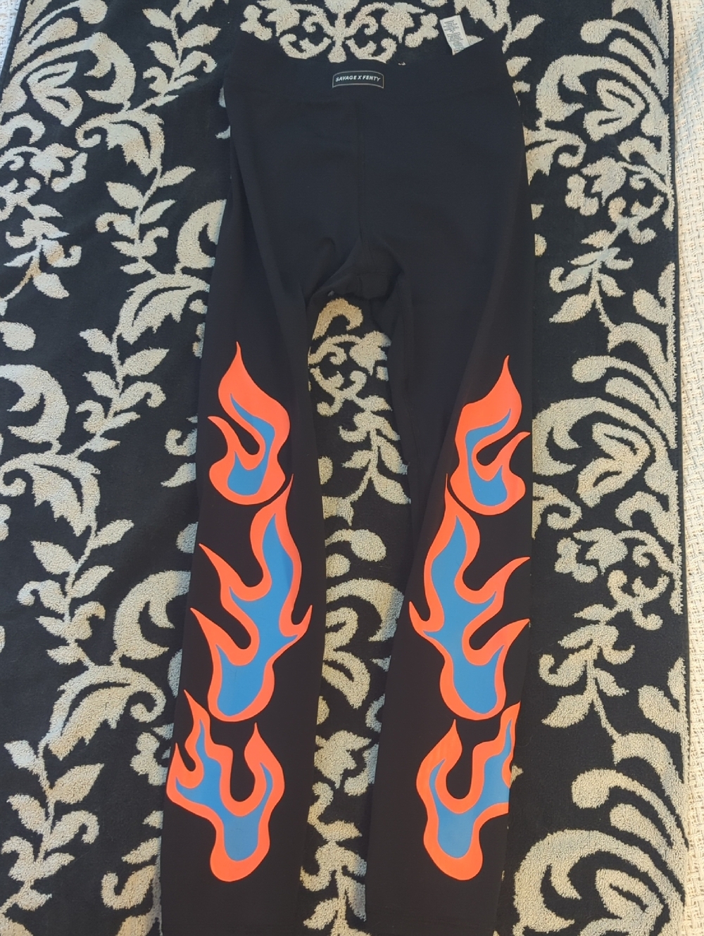 Too Hot To Handle 🔥 Racer X High Waisted Savage X Fenty Flame Leggings - S NWOT
